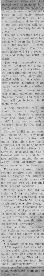 Article about the addition to NVMC 1972