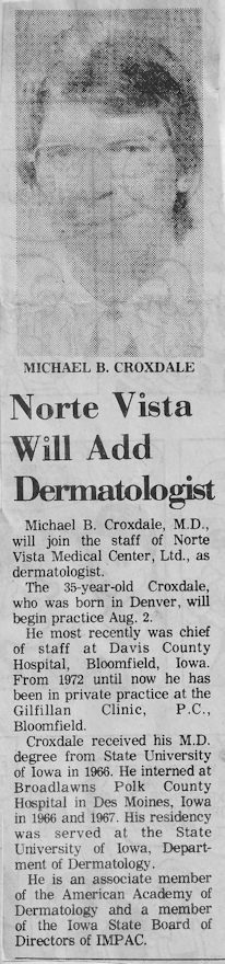 Dr. Michael B. Croxdale, MD, joins Norte Vista.