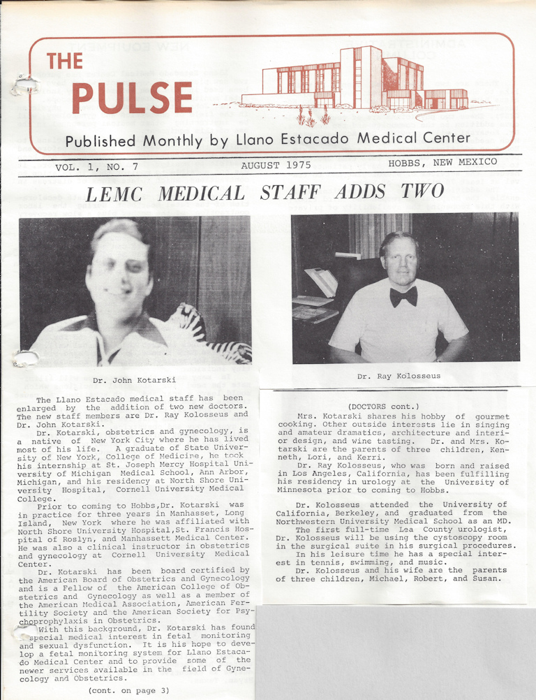 Drs. Kolosseus, Kotarski join LEMC.
